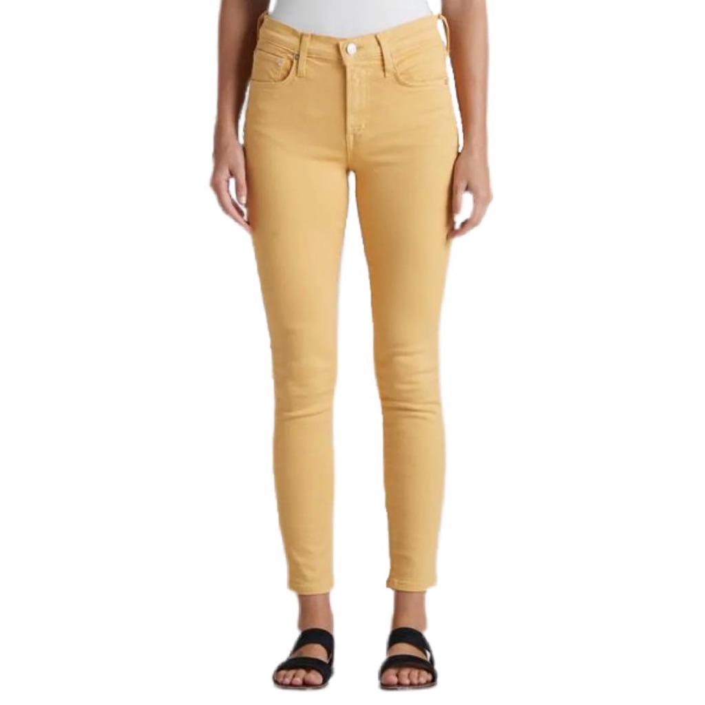 Edwin Women’s Pixie Crop 9” Mid Rise Skinny Jeans 27 Mellow Yellow